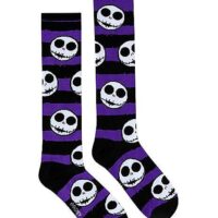 Jack Skellington Striped Knee High Socks - The Nightmare Before Christmas