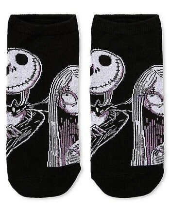 Jack Skellington and Sally No Show Socks 5 Pack - The Nightmare Before Christmas
