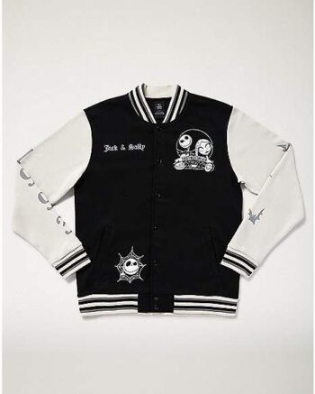 Jack Skellington and Sally Varsity Jacket - The Nightmare Before Christmas