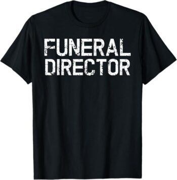 Fun Simple Creepy Vintage Style Funeral Director Halloween T-Shirt